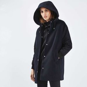Topshop | Black Hybrid Bomber Coat